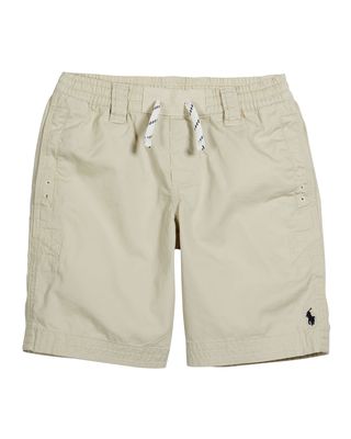 Boy's Cotton Twill Drawstring Shorts, Size 5-7