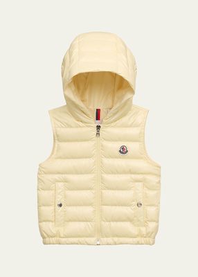 Boy's Couronne Hooded Puffer Vest, Size 12M-3