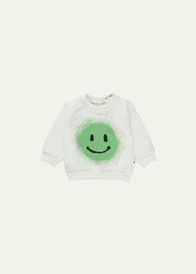 Boy's Disc Happy Face Sweatshirt, Size 6M-3