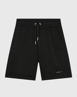 Boy's Drawstring 4G Jacquard Shorts, Size 4-6