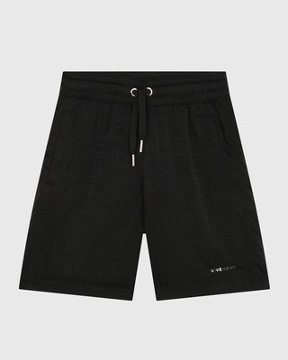 Boy's Drawstring 4G Jacquard Shorts, Size 8-14