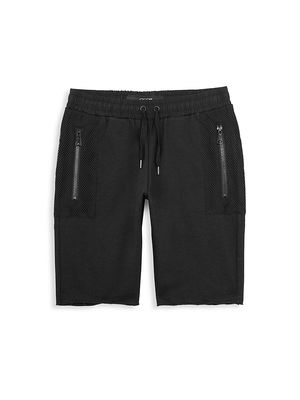 Boy's Drawstring Shorts - Black - Size 8 - Black - Size 8