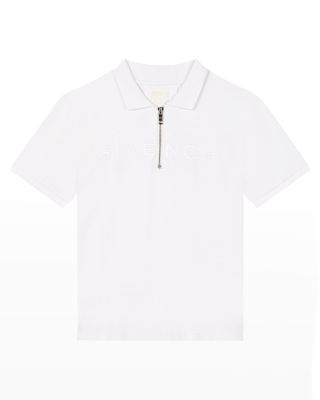 Boy's Embroidered Logo-Print Polo Shirt, Size 8-14