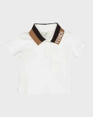 Boy's Embroidered Short-Sleeve Polo Shirt, 6M-24M