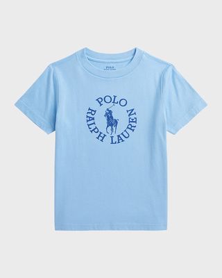 Boy's Encircled Logo-Print T-Shirt, Size 5-7