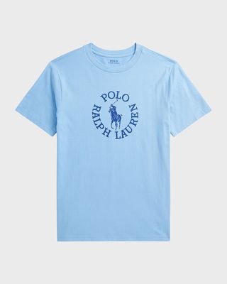 Boy's Encircled Logo-Print T-Shirt, Size S-XL