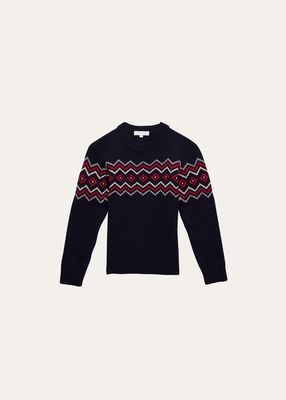 Boy's Fairisle Knitted Sweater, Size 3-12