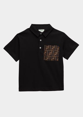Boy's FF Logo Polo Shirt, Size 3-6