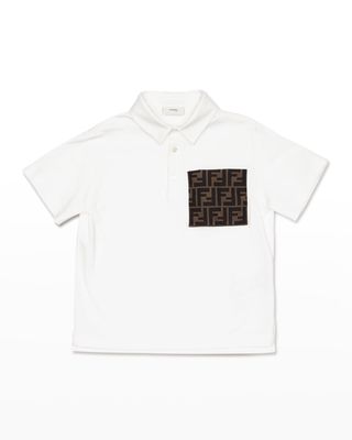 Boy's FF Logo Polo Shirt, Size 8-14