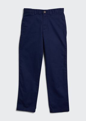 Boy's Flat Front Chino Pants, Size 4-7