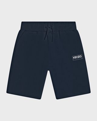 Boy's Fleece Logo Bermuda Shorts, Size 4-12