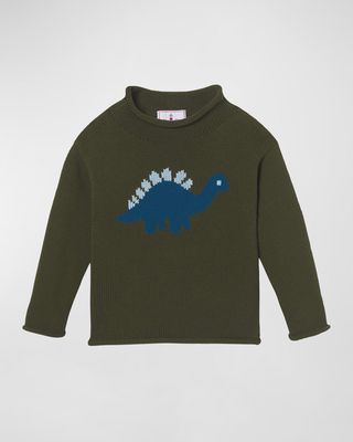 Boy's Fraser Dinosaur Intarsia Sweater, Size 6M-6
