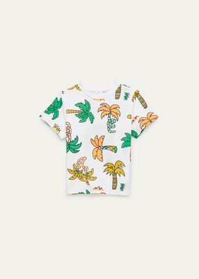 Boy's Gecko And Palm-Tree Print Graphic T-Shirt, Size 3M-36M