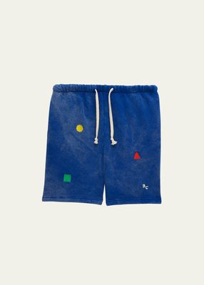 Boy's Geometric Shapes Bermuda Shorts, Size 4-13