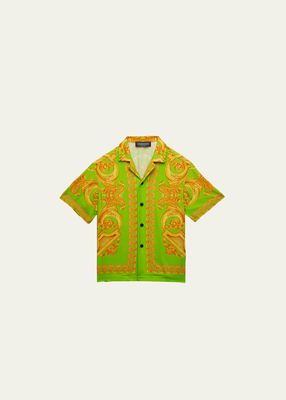 Boy's Giavanese Barocco 660-Print Shirt, Size 4-6
