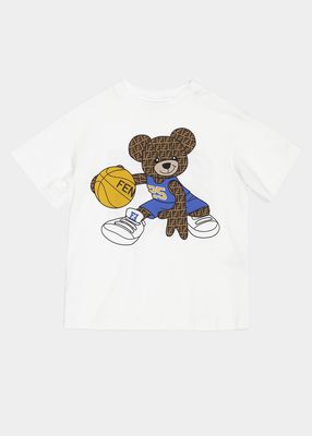 Boy's Graphic Basketball FF Bear T-Shirt, Size 8-14