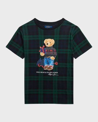 Boy's Graphic Festive Polo Bear T-Shirt, Size S-XL