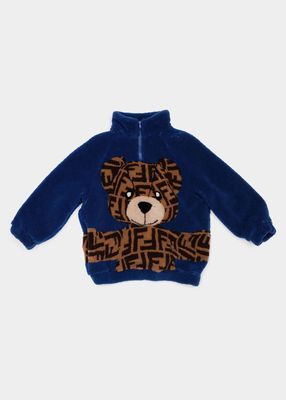 Boy's Graphic FF Bear Pullover Sweater, Size 3-6