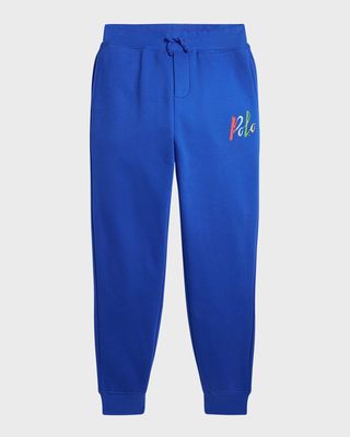 Boy's Graphic Fleece Sweatpants, Size S-XL