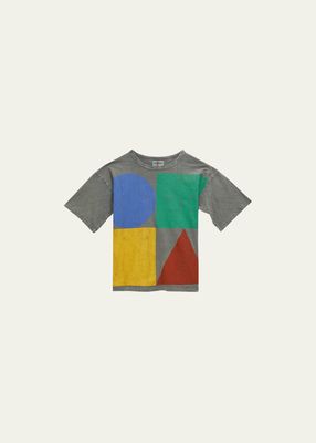 Boy's Graphic Geometric Shapes T-Shirt, Size 2-13