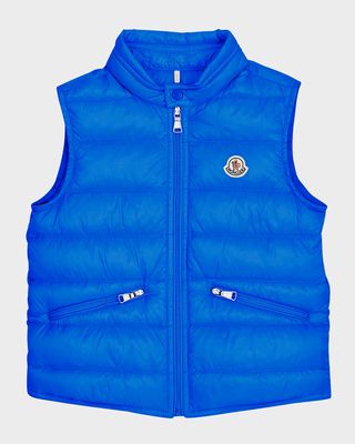 Boy's Gui Puffer Vest, Size 4-6