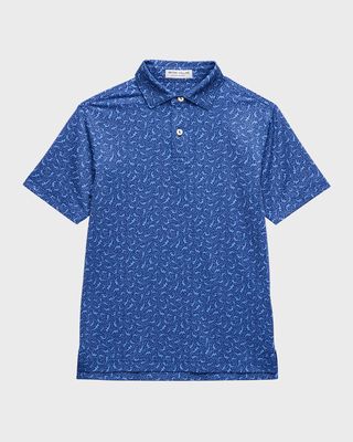 Boy's Hammer Time Performance Jersey Polo Shirt, Size XS-XL