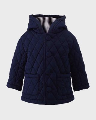 Boy's Hooded Quilted Jacket, Size 6M-3