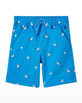 Boy's Huey Embroidered Shark Shorts, Size 2-6 - BCI Cotton