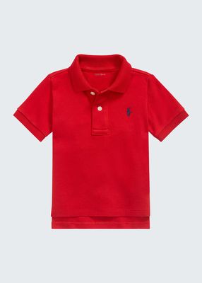 Boy's Interlock Logo Embroidered Polo Shirt, Size 3-24M