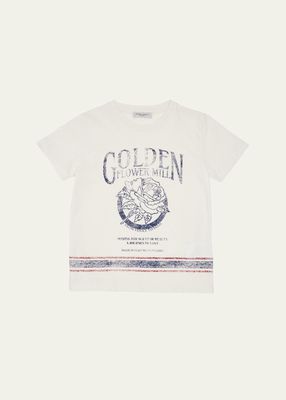 Boy's Journey Golden Mill Printed Short-Slevee T-Shirt, Size 12-14