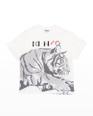 Boy's Leaping Tiger T-Shirt, Size 6-12