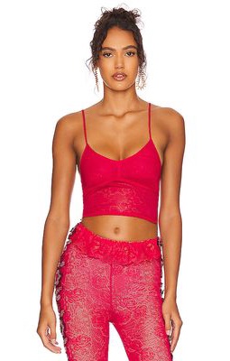 Boys Lie Boys Lie x Yung Reaper Lace Top in Red