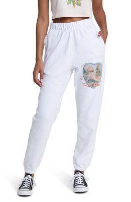 BOYS LIE Straight Flush Thermal Graphic Joggers in White