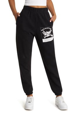 BOYS LIE Up In Smoke Cotton Graphic Sweatpants in Black