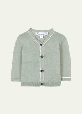 Boy's Linen Cardigan, Size 3M-2