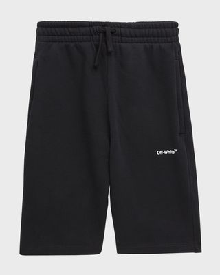 Boy's Logo And Arrow-Print Sweat Shorts, Size 4-12
