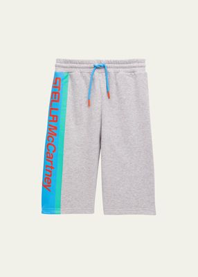 Boy's Logo-Print Active Sweat Shorts, Size 2-14