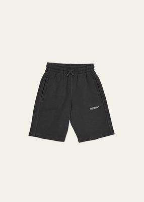 Boy's Logo-Print Sweat Shorts, Size 4-12