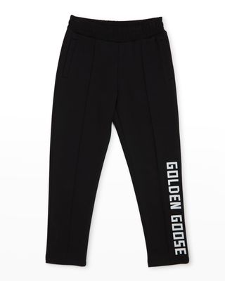 Boy's Logo-Print Tapered Joggers, Size 4-10