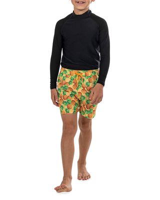 Boy's Long-Sleeve Mesh Swim Shirt, Size XS-XL