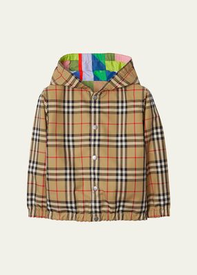 Boy's Mackenzie Reversible Check Jacket, Size 3-14