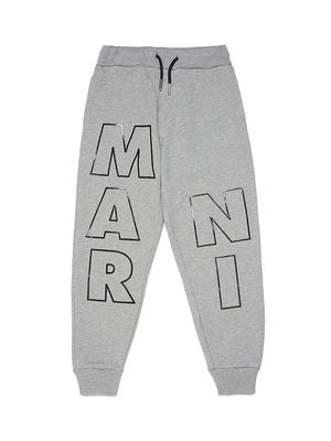 Boy's Marni Logo Sweatpants - Grey - Size 10 - Grey - Size 10
