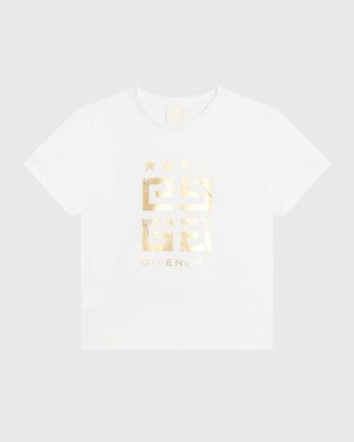 Boy's Metallic 4G Logo T-Shirt, Size 8-14