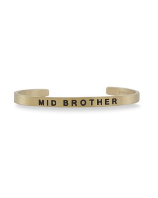 Boy's Mid Brother Engraved Bangle Bracelet