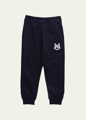 Boy's Moncler Embroidered Logo Sweat Pants, Size 4-14
