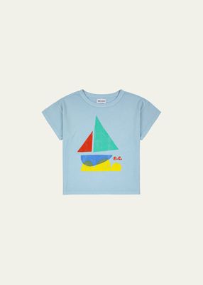 Boy's Multicolor Graphic Sailboat T-Shirt, Size 2-13