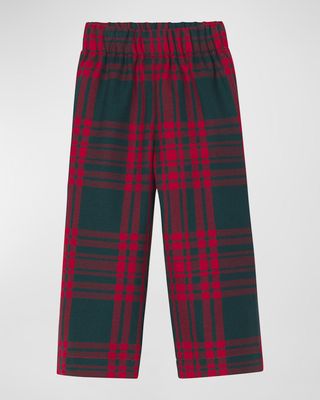 Boy's Myles Tartan-Print Wool Pants, Size 18M-4