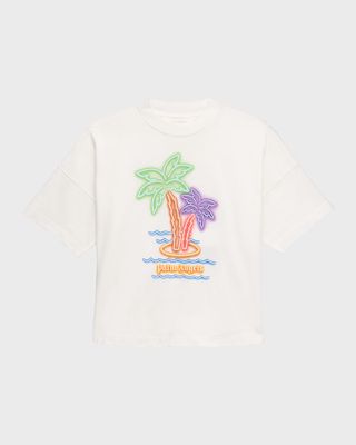 Boy's Neon Palms Oversized T-Shirt, Size 4-12