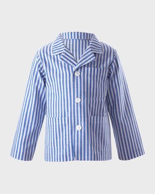 Boy's Oxford Stripe Cotton Blazer, Size 2-10