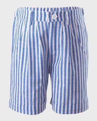 Boy's Oxford Stripe Shorts, Size 2-10